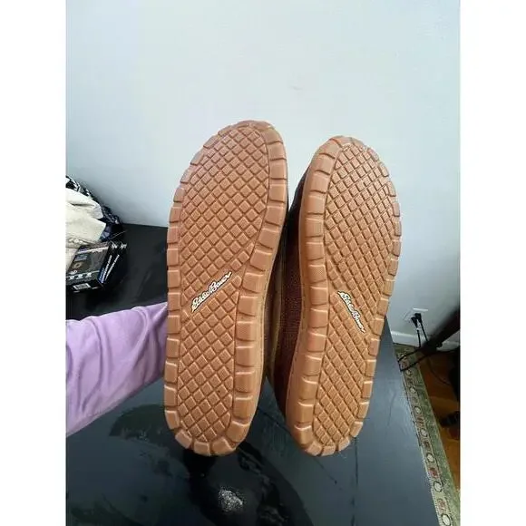 Eddie Bauer Men's Shearling Boot Slippers Suede & Sheepskin - Picture 5 of 5